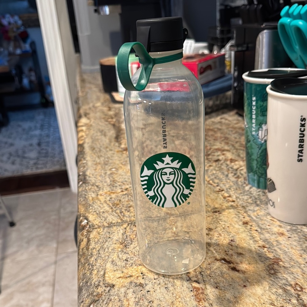 Starbucks Transparent Bottle with Green Emblem